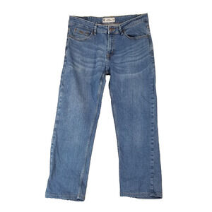The 1964 Denim Company jeans men's 34x27 regular fit straight blue stretch denim